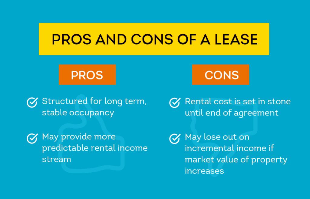 Benefit and disadvantage of lease agreement